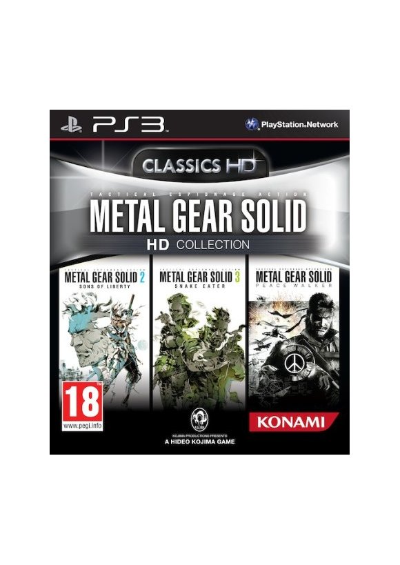 Portada oficial de Metal Gear Solid HD Edition PS3