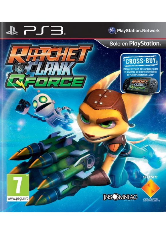 Portada oficial de Ratchet & Clank QForce PS3
