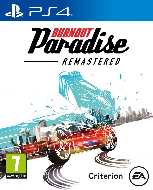 Portada oficial de Burnout Paradise Remastered  PS4