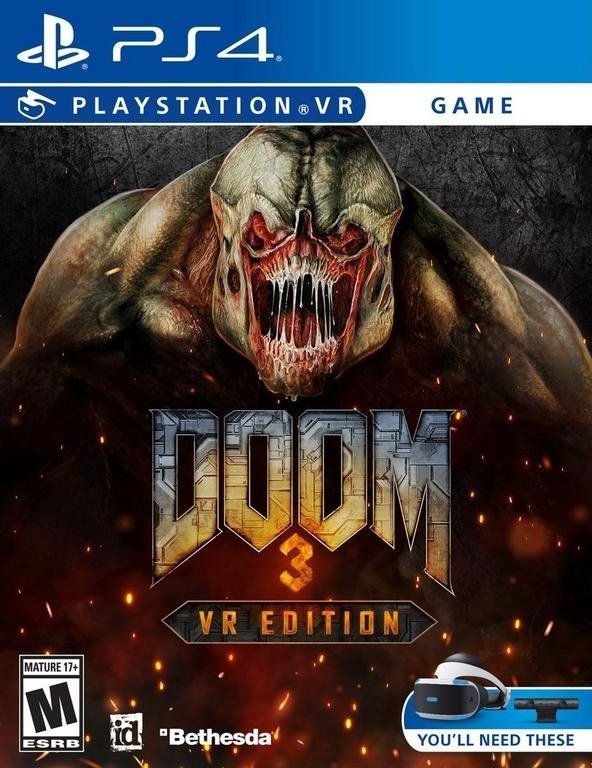 Portada oficial de Doom 3: VR Edition  PS4