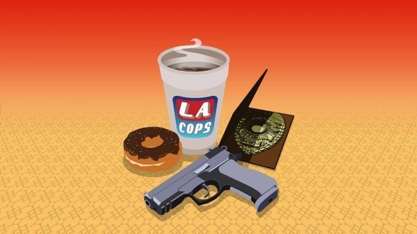 Portada oficial de LA Cops  PS4