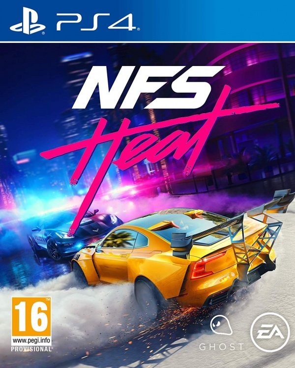 Portada oficial de Need for Speed Heat  PS4