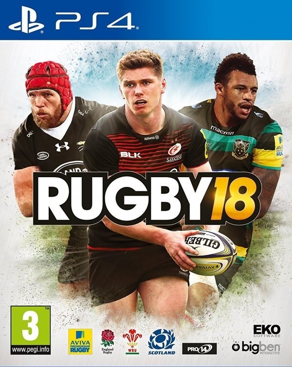 Portada oficial de Rugby 18  PS4