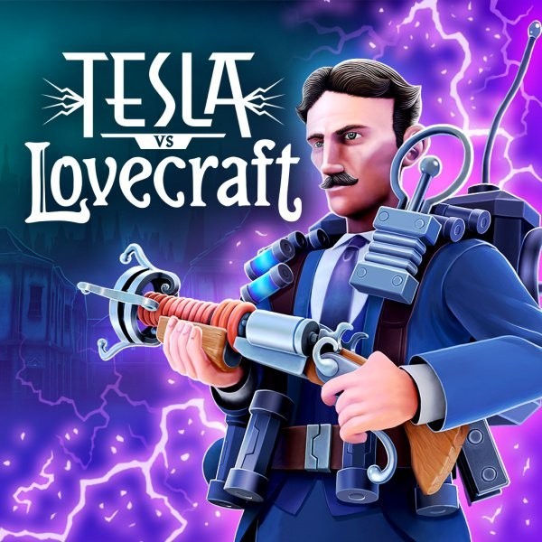 Portada oficial de Tesla vs Lovecraft  PS4