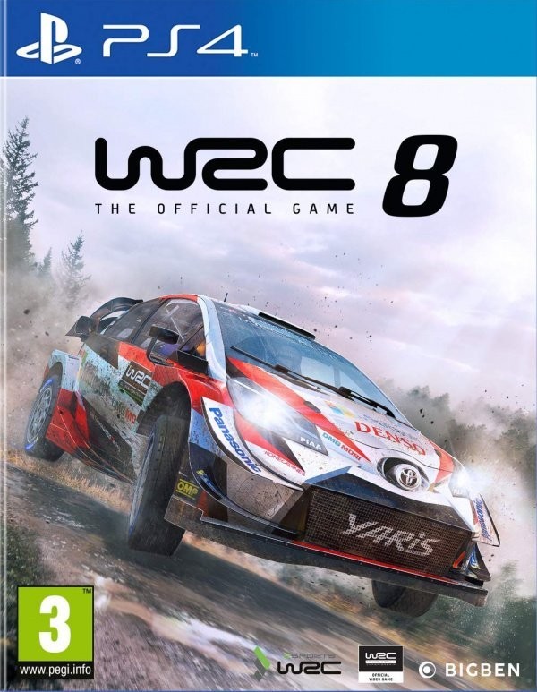 Portada oficial de WRC 8  PS4