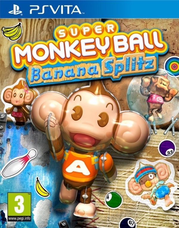 Portada oficial de Super Monkey Ball: Banana Splitz  PSVITA