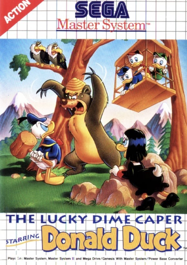 Portada oficial de The Lucky Dime Caper Starring Donald Duck  SMS