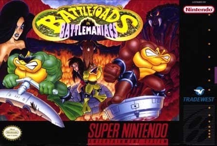 Portada oficial de Battletoads in Battlemaniacs  SNES