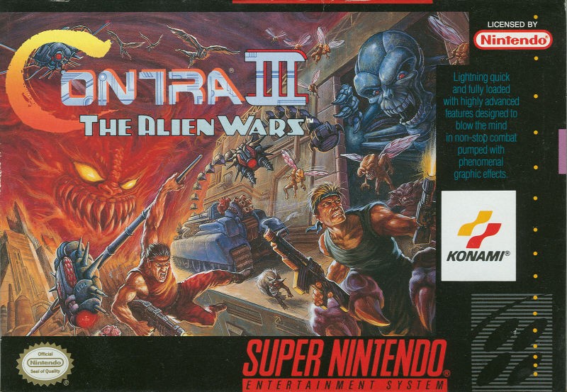 Portada oficial de Contra III: The Alien Wars  SNES