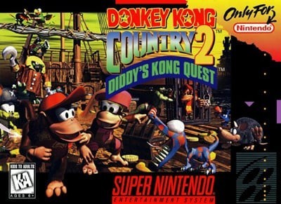 Portada oficial de Donkey Kong Country 2: Diddy's Kong Quest  SNES