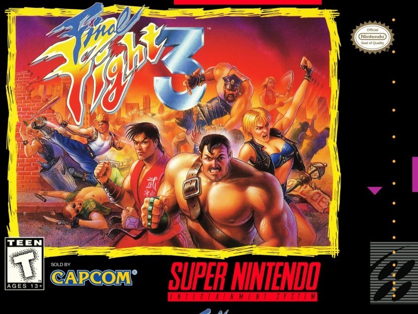 Portada oficial de Final Fight 3  SNES