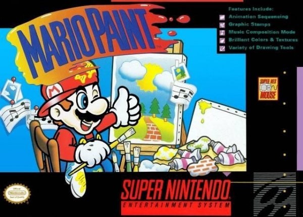 Portada oficial de Mario Paint  SNES