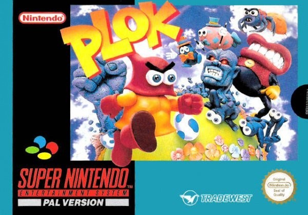 Portada oficial de Plok  SNES