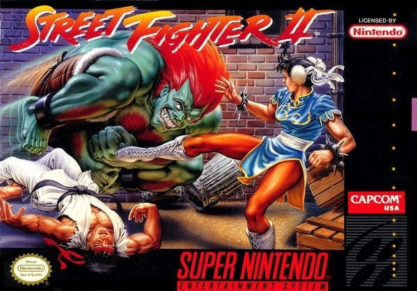 Portada oficial de Street Fighter II: The World Warrior  SNES