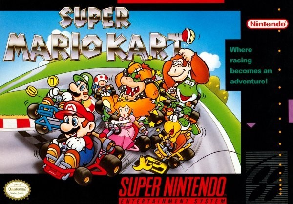 Portada oficial de Super Mario Kart  SNES