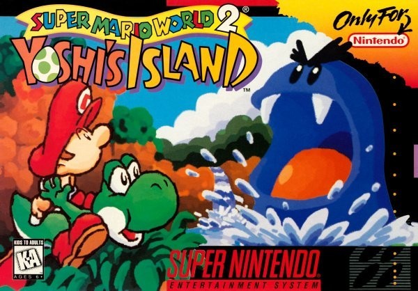 Portada oficial de Super Mario World 2: Yoshi's Island  SNES