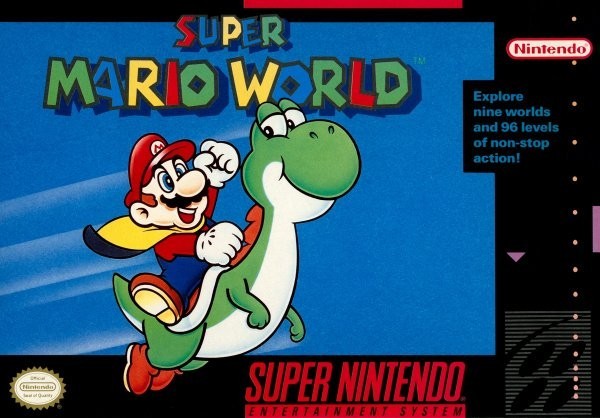 Portada oficial de Super Mario World  SNES
