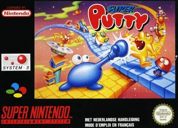 Portada oficial de Super Putty  SNES