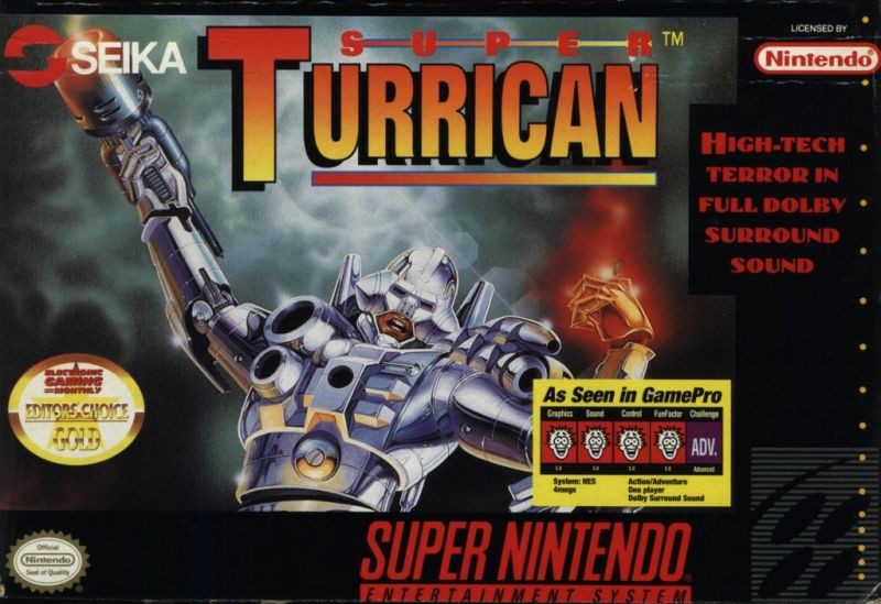 Portada oficial de Super Turrican  SNES