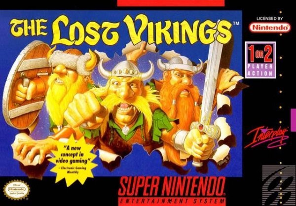 Portada oficial de The Lost Vikings  SNES