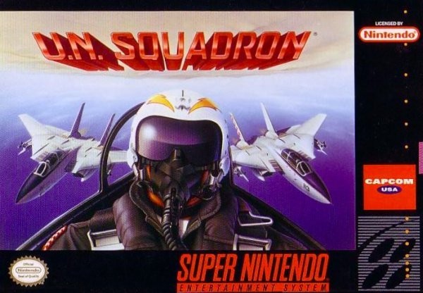 Portada oficial de U.N. Squadron  SNES