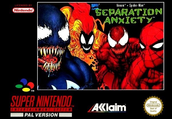 Portada oficial de Venom/Spider-Man: Separation Anxiety  SNES