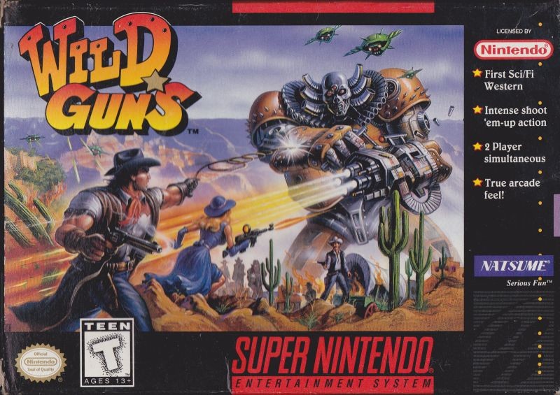 Portada oficial de Wild Guns  SNES