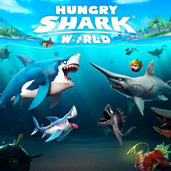 Portada oficial de Hungry Shark World  SWITCH