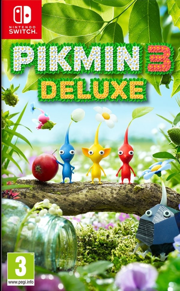 Portada oficial de Pikmin 3 Deluxe  SWITCH