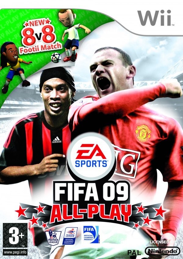 Portada oficial de FIFA 09 All-Play  WII