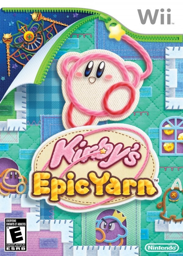 Portada oficial de Kirby's Epic Yarn  WII