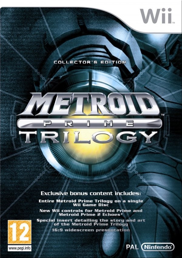 Portada oficial de Metroid Prime Trilogy  WII