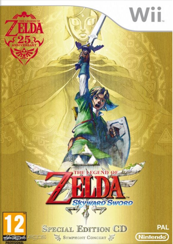 Portada oficial de The Legend of Zelda: Skyward Sword  WII