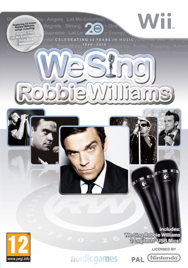 Portada oficial de We Sing: Robbie Williams  WII