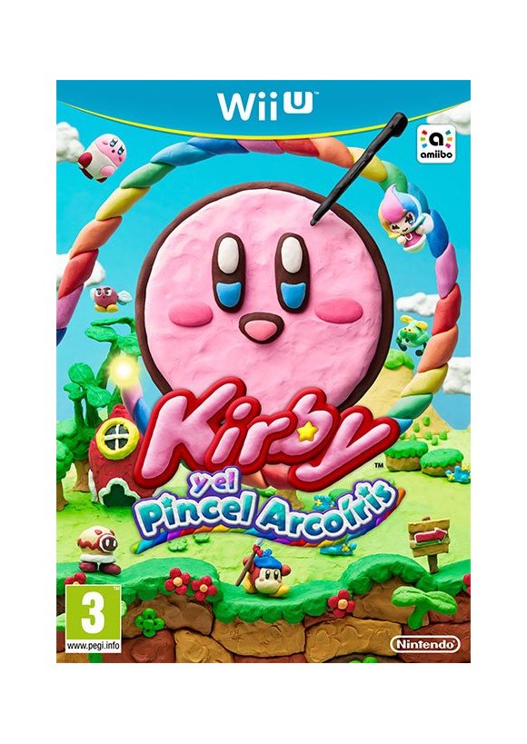 Portada oficial de Kirby y el Pincel Arcoíris WIIU