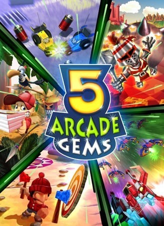 Portada oficial de 5 Arcade Gems  WIIWARE