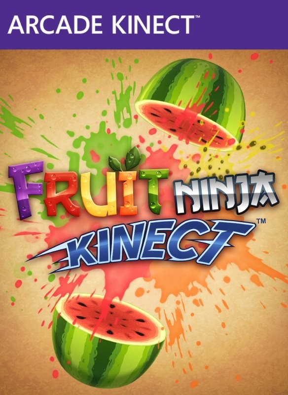 Portada oficial de Fruit Ninja Kinect  X360