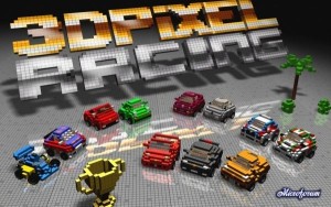 Carátula de 3D Pixel Racing  WIIWARE