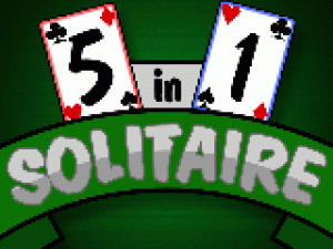 Carátula de 5 in 1 Solitaire  WIIWARE